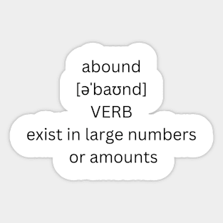 abound definition Sticker